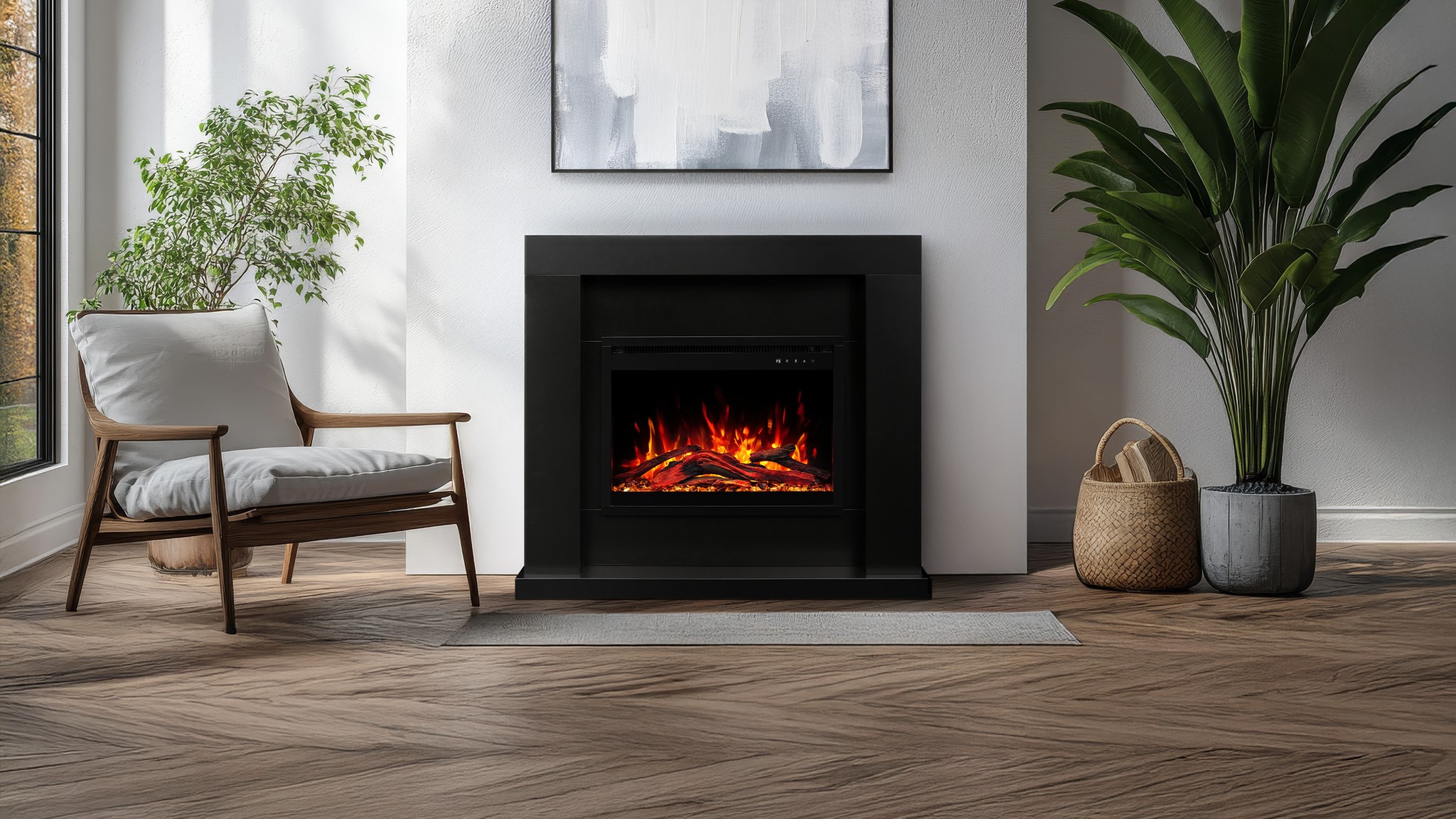 Aflamo Jolo Black Bioethanol Standkamin schwarz