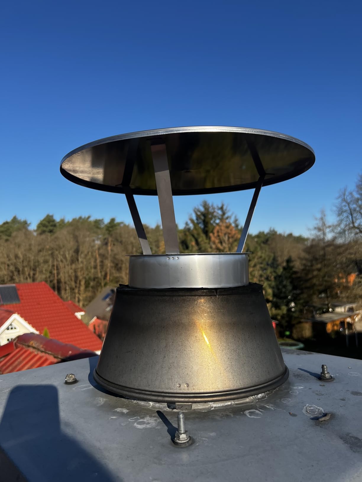 H&M Regenhaube 180mm Kaminhut Edelstahl