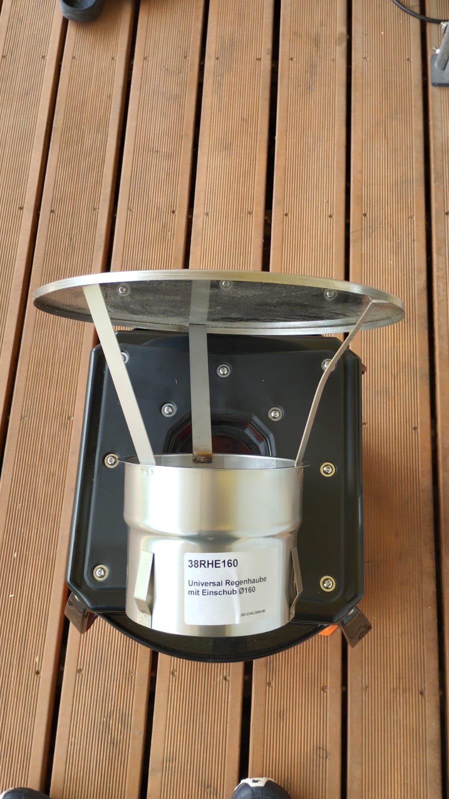 H&M Regenhaube 180mm Kaminhut Edelstahl