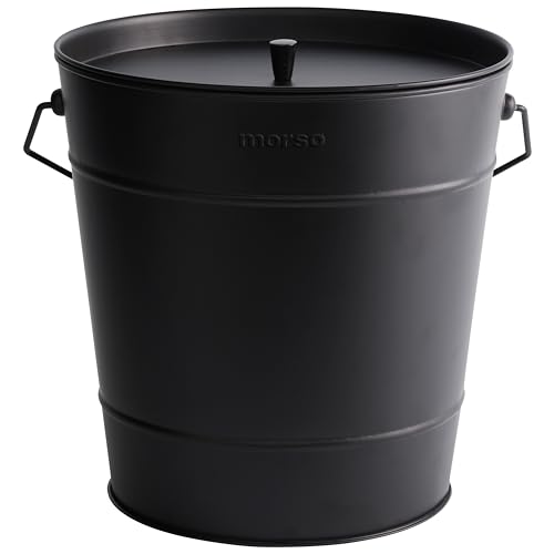 Morsø Ascheeimer 30x32 cm Schwarz matt Stahl
