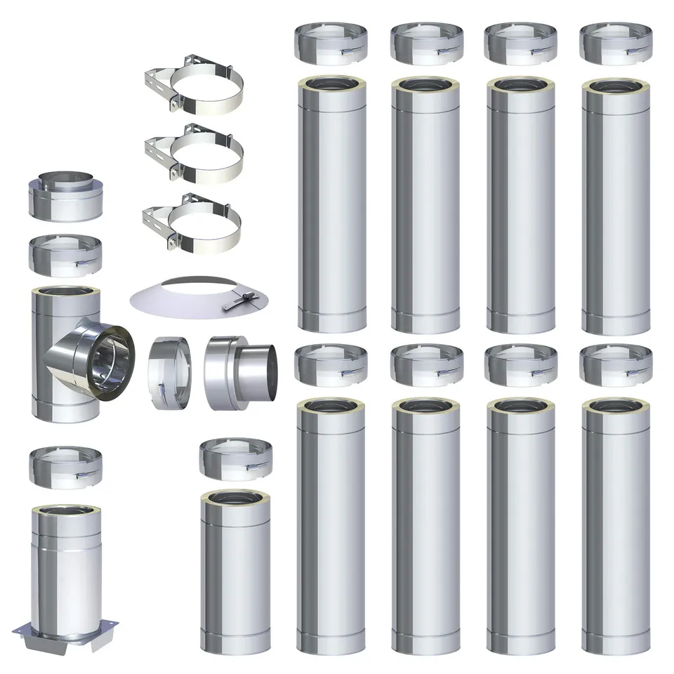 H&M Schornstein-Paket 9,7m 180mm Edelstahl