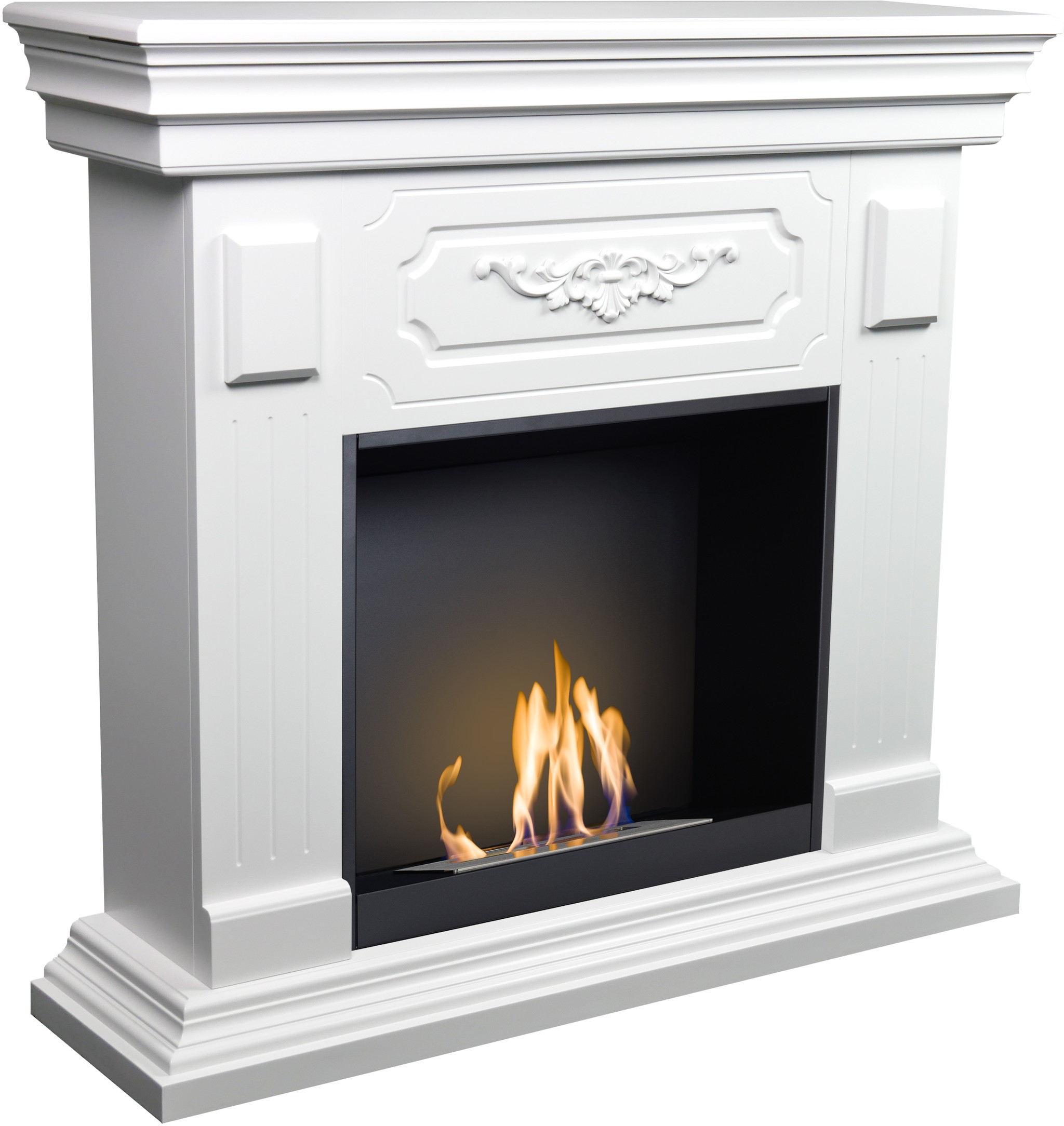 Aflamo Rivia Bioethanol Kamin Weiß 0,9L 22cm Flamme