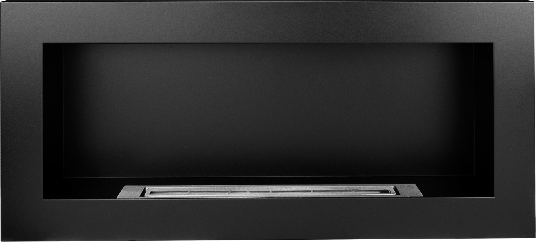 Aflamo Honos Bioethanol Wandkamin schwarz matt mit TÜV-Brenner