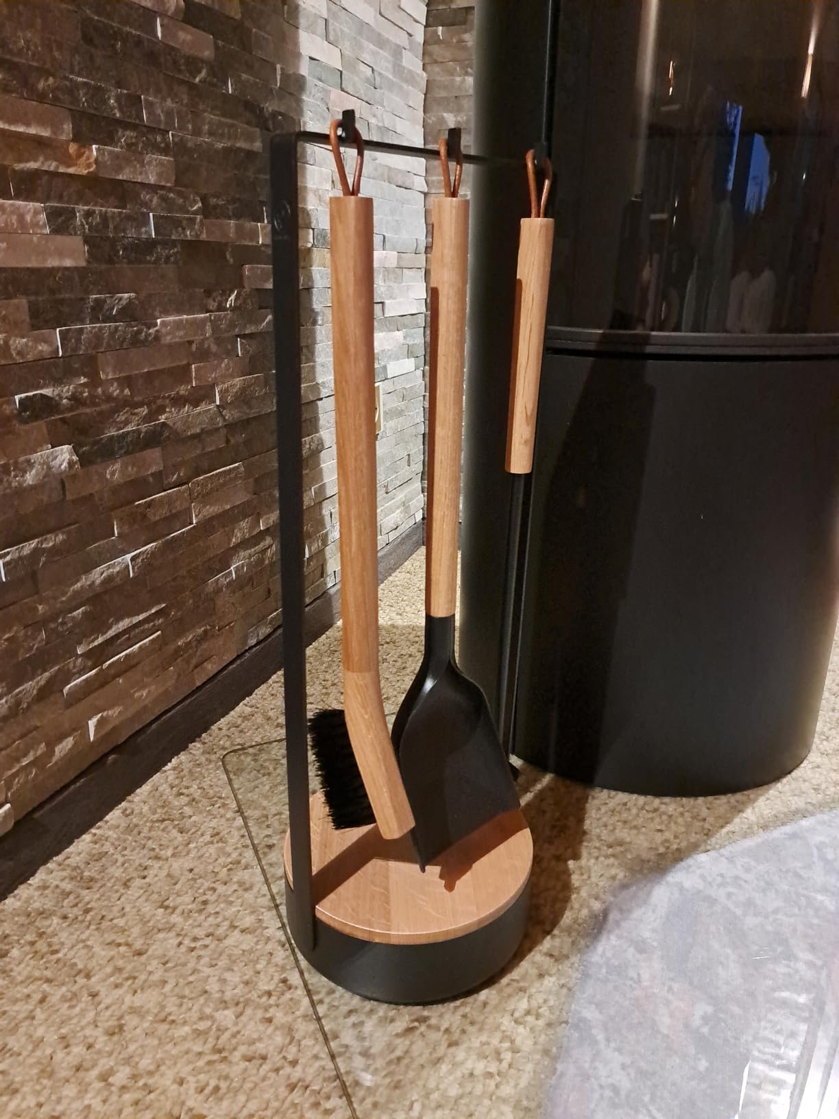 Morsø Adrian Kaminbesteck 4-teilig Stahl Holz schwarz