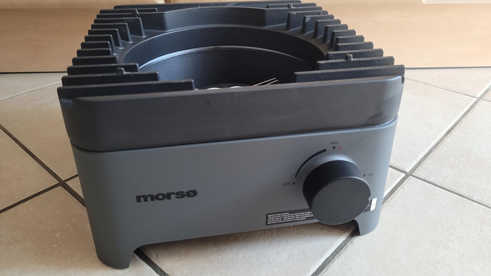 Morsø Vulcano Wok Burner Gas Anthrazit Stahl