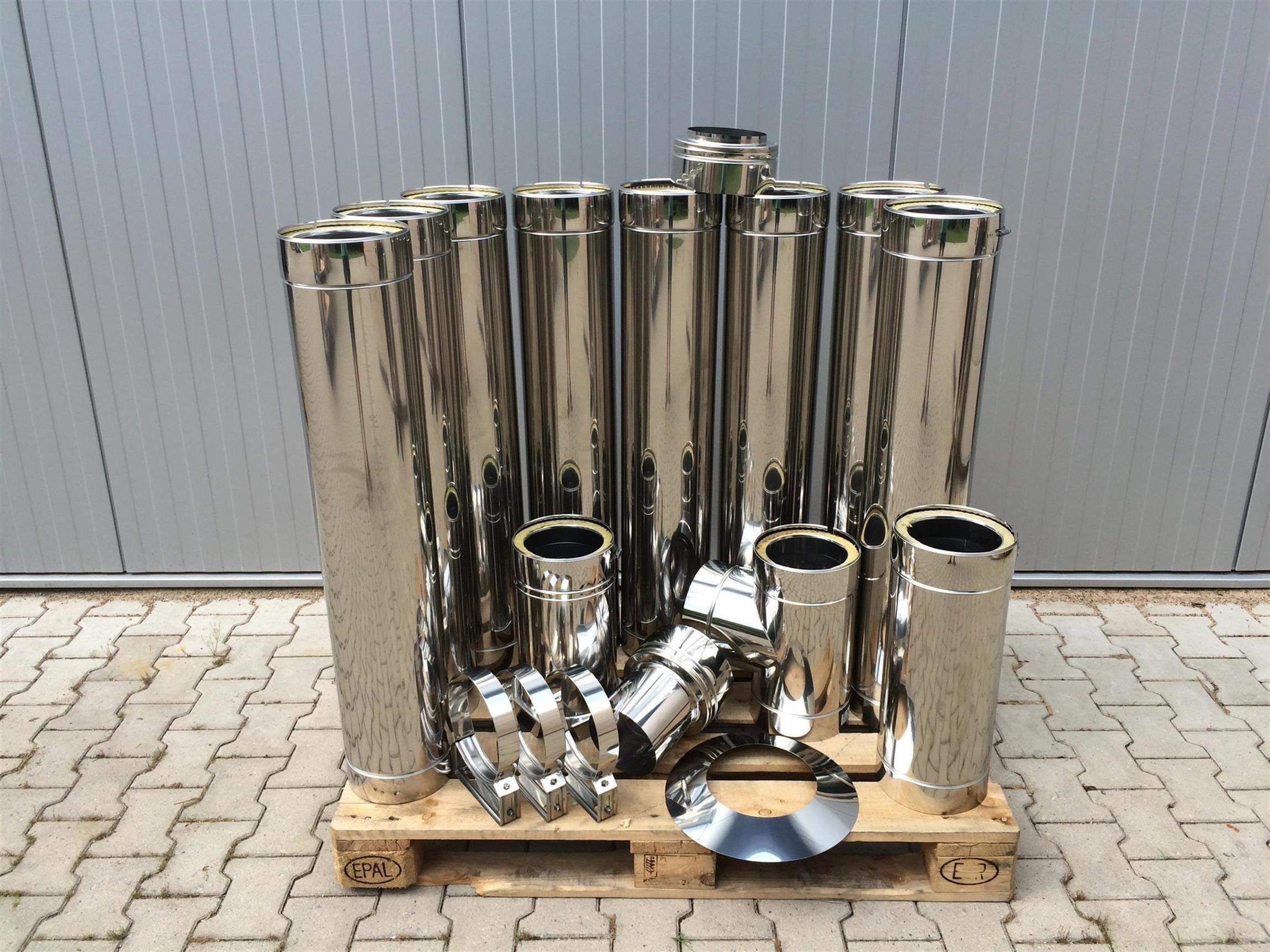 H&M Schornstein-Paket 9,7m 180mm Edelstahl