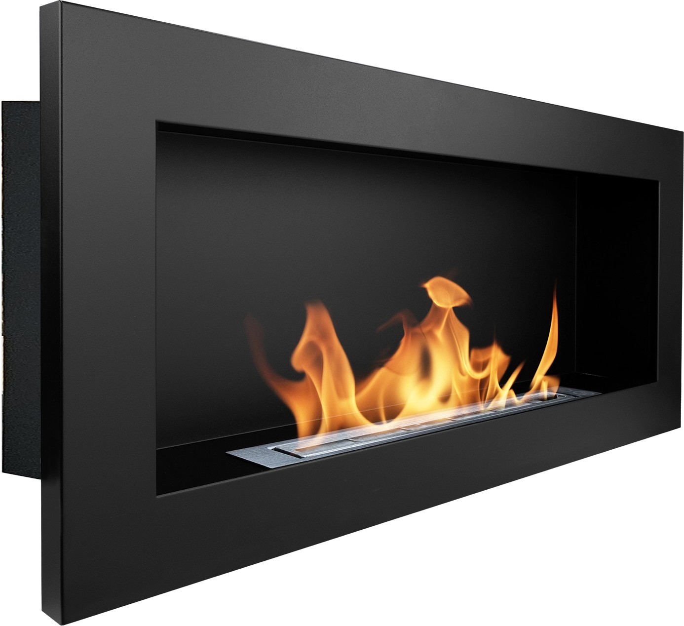 Aflamo Honos Bioethanol Wandkamin schwarz matt mit TÜV-Brenner