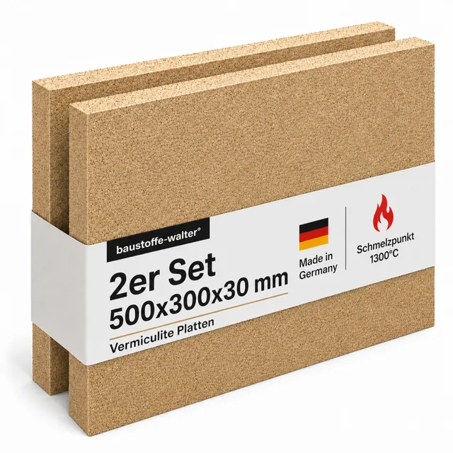 H&M Vermiculite Platte 30mm 500x300mm 2 Platten