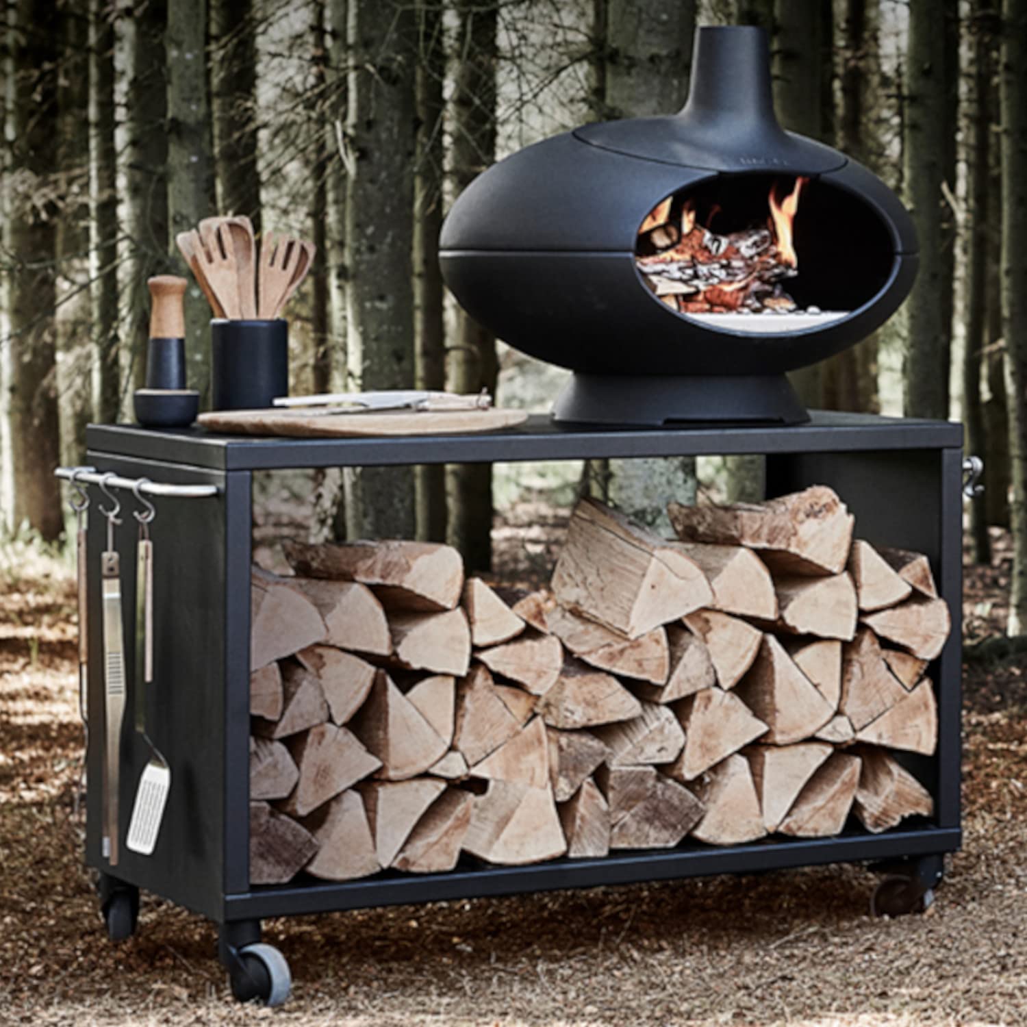 Morsø Forno Outdoor Ofen Pizzaofen Gusseisen Schwarz