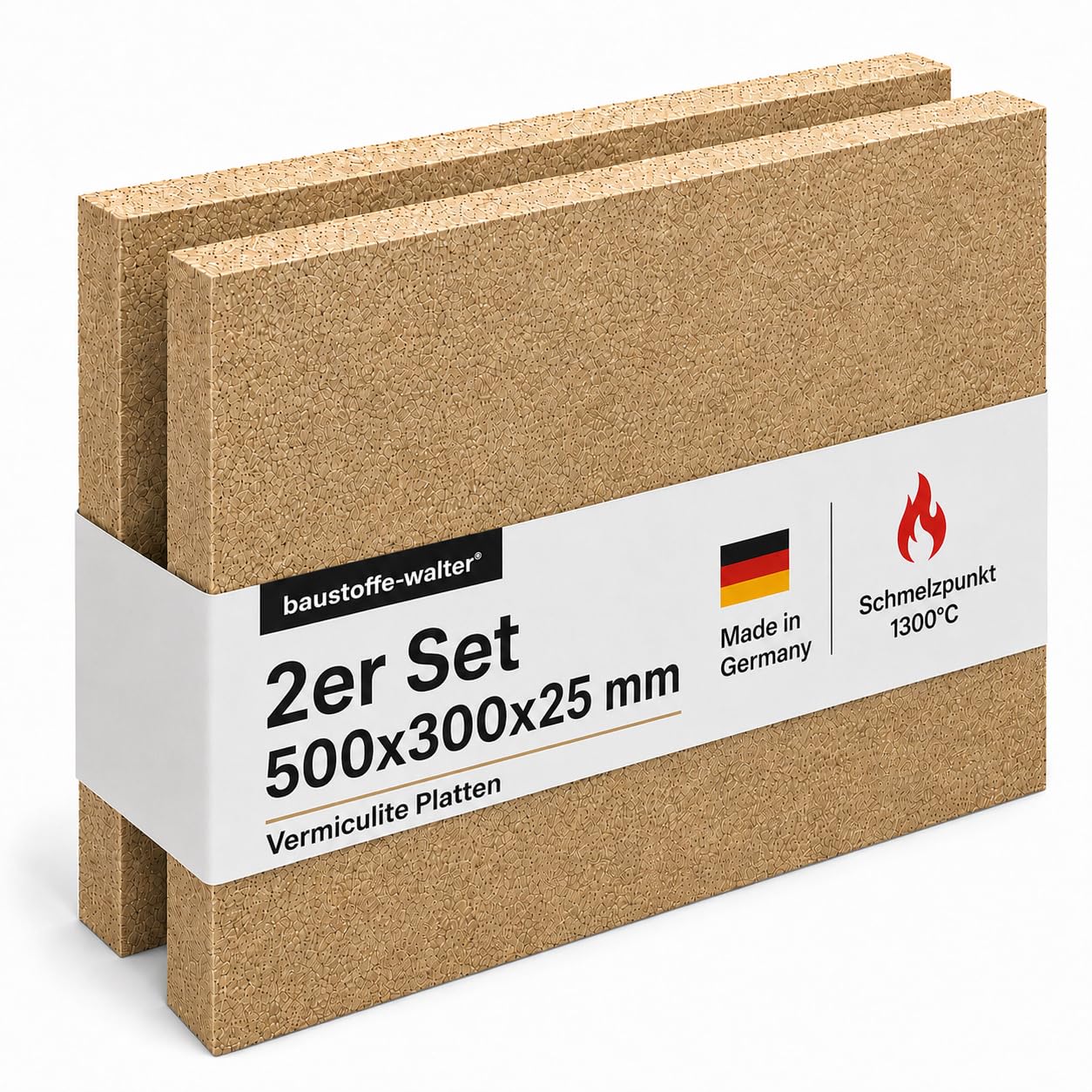 H&M Vermiculite Platte 30mm 500x300mm 2 Platten