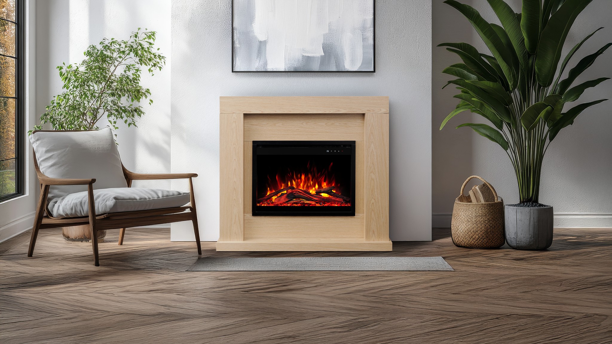 Aflamo Jolo Oak Bioethanol Standkamin Eiche
