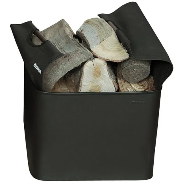 Morsø Holzkasten Holzkorb Stahl mit Träger 38x45x39cm Schwarz