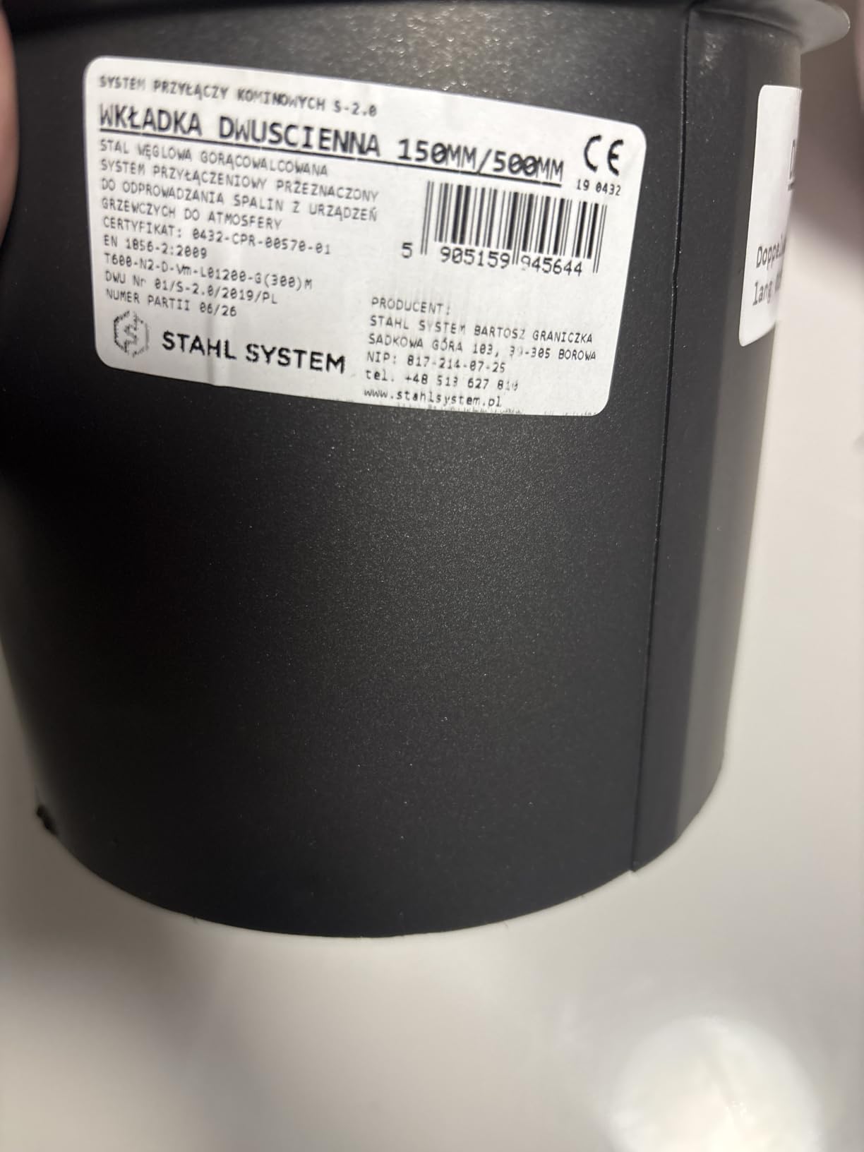 H&M Germany NewLine Doppelwandfutter 150mm 50cm kürzbar Stahl