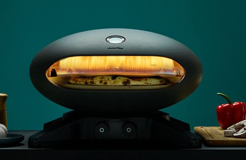 Morsø Forno Spin Pizzaofen Gas Anthrazit drehend