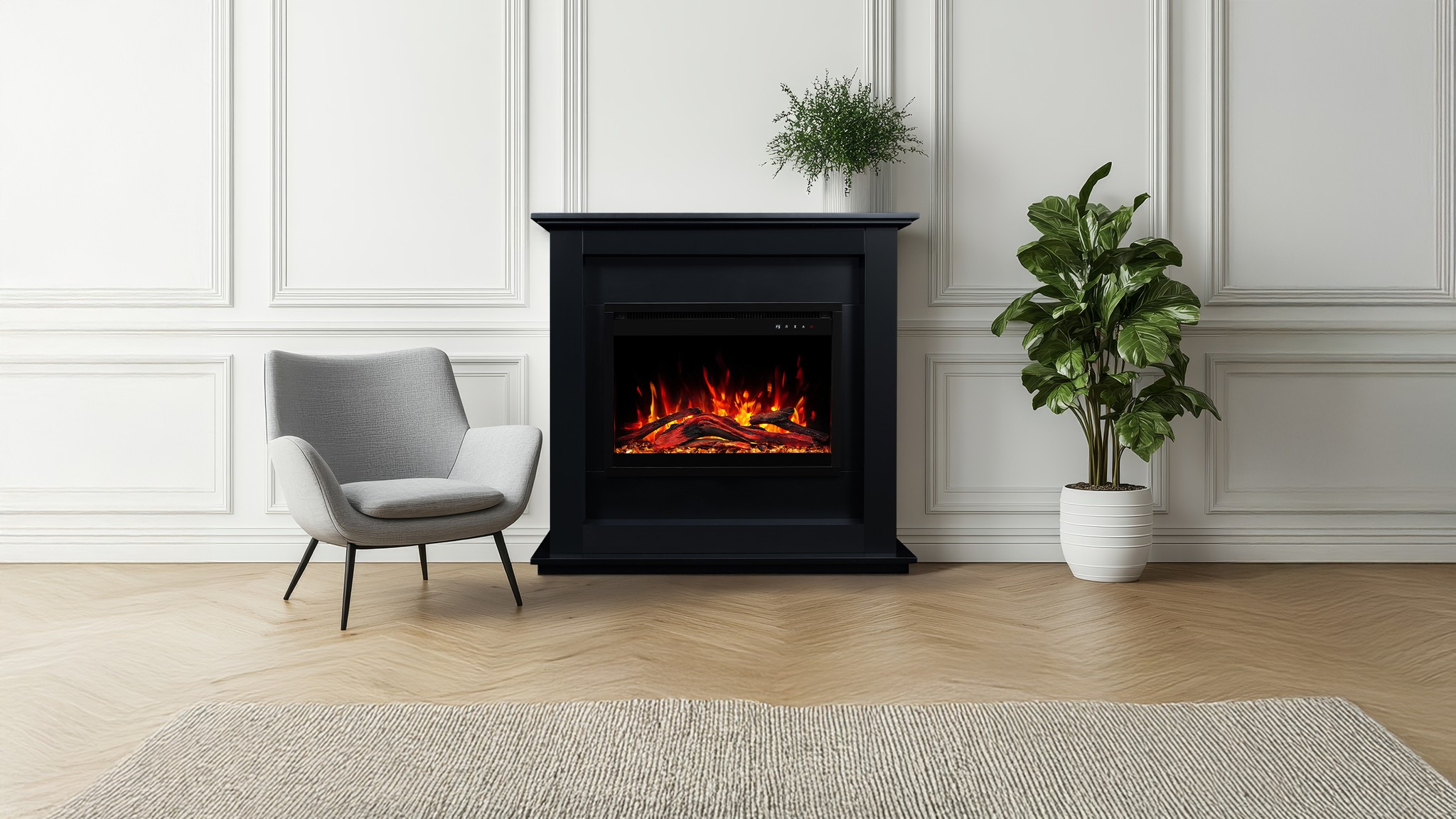 Aflamo Sund Black Bioethanol Standkamin schwarz