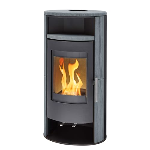 H&M Basic 2.0 Kaminofen 7kW gussgrau Naturstein