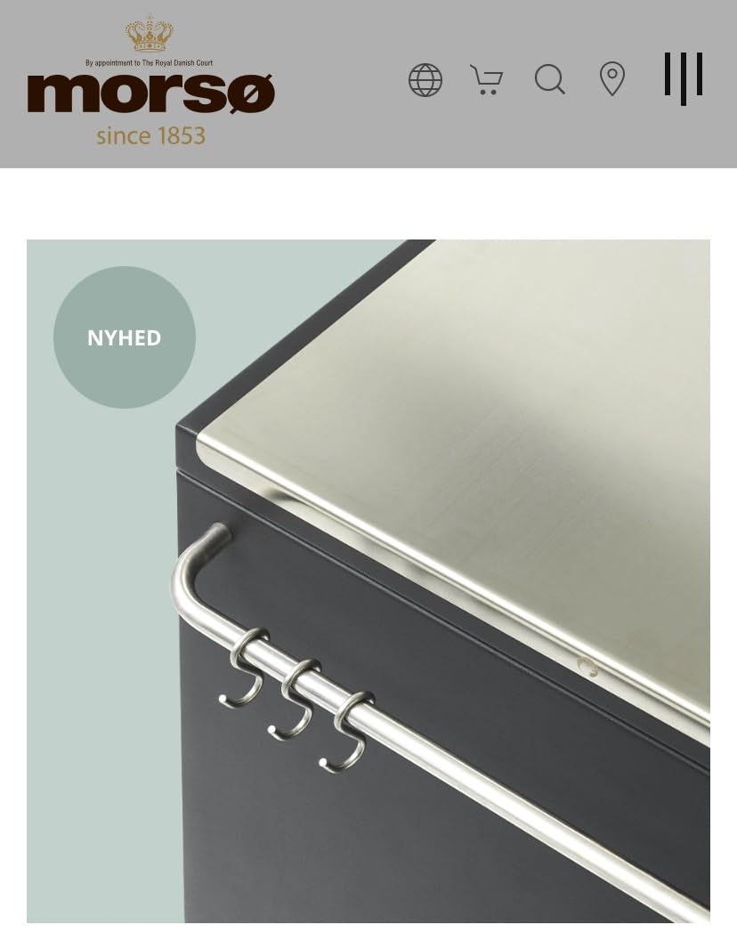 Morsø Garden Grilltisch Stahl schwarz 80x120x60 cm