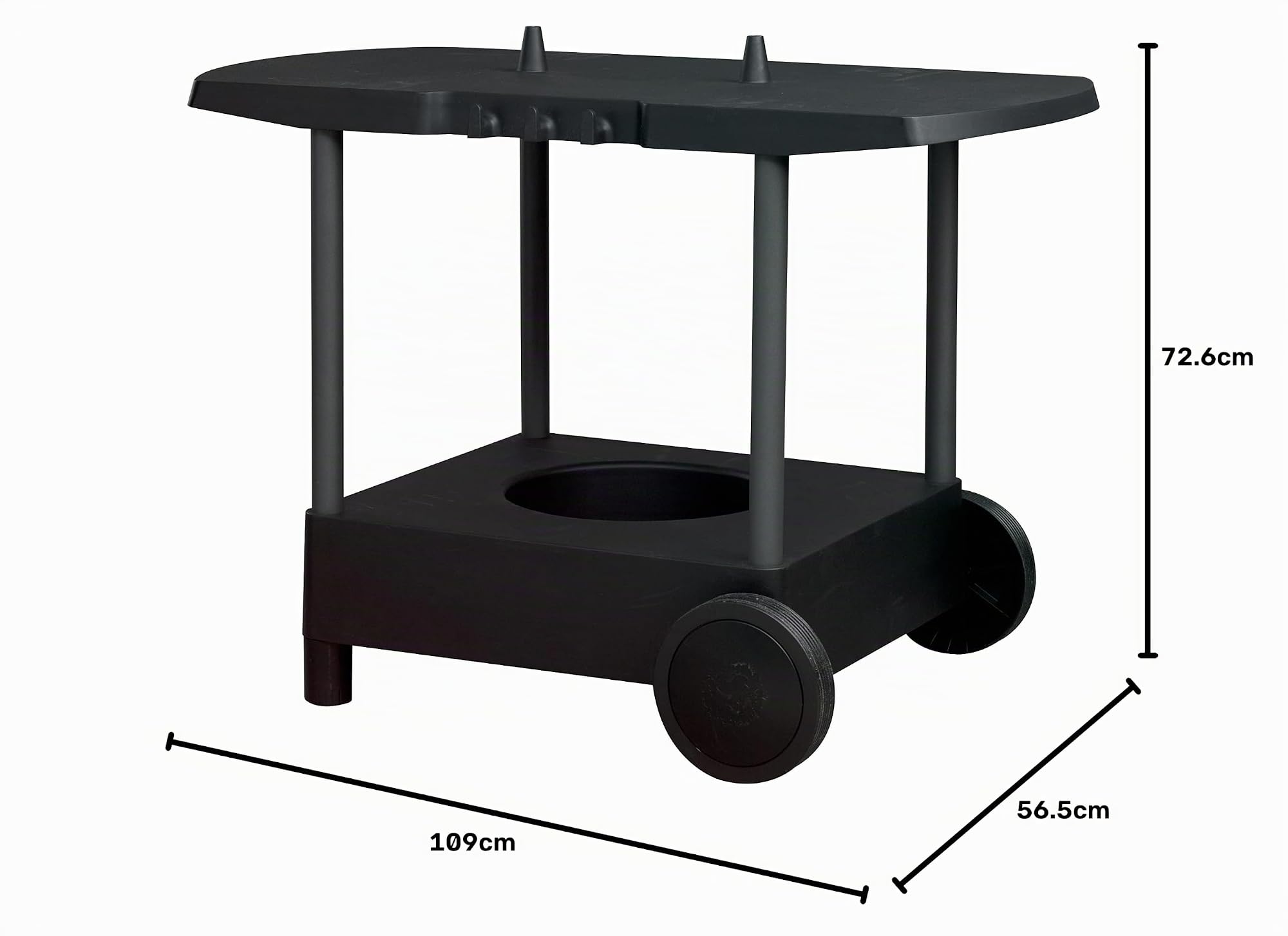 Morsø Tavolo Grillwagen Kunststoff Schwarz 109x57 cm