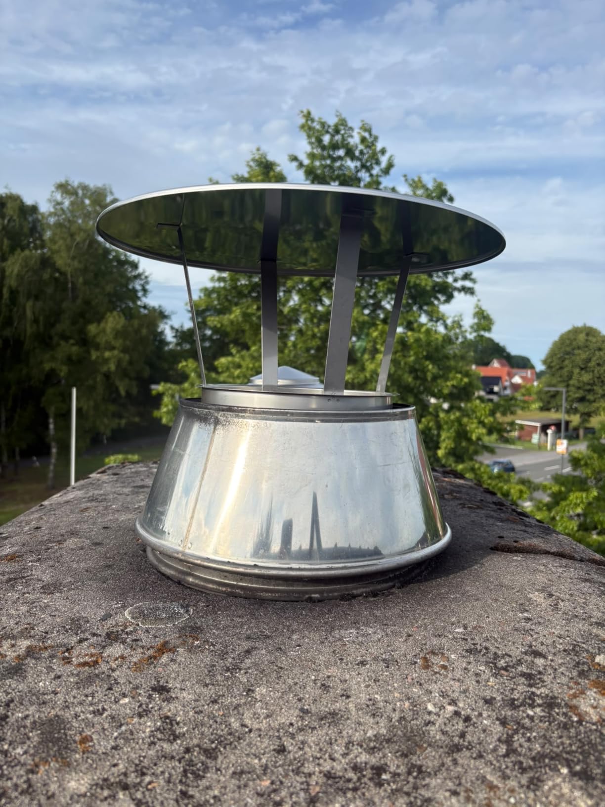 H&M Regenhaube 180mm Kaminhut Edelstahl