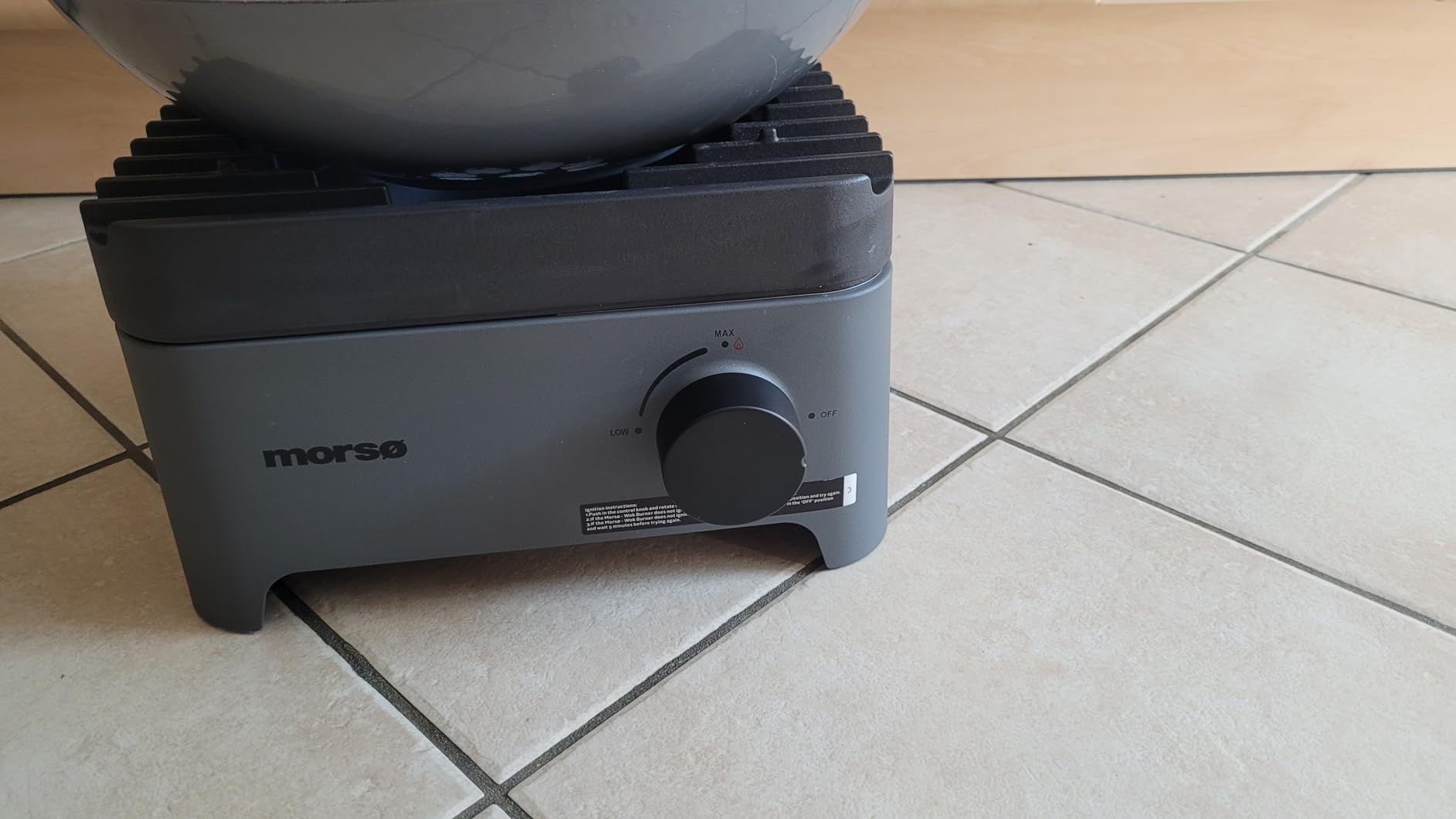 Morsø Vulcano Wok Burner Gas Anthrazit Stahl