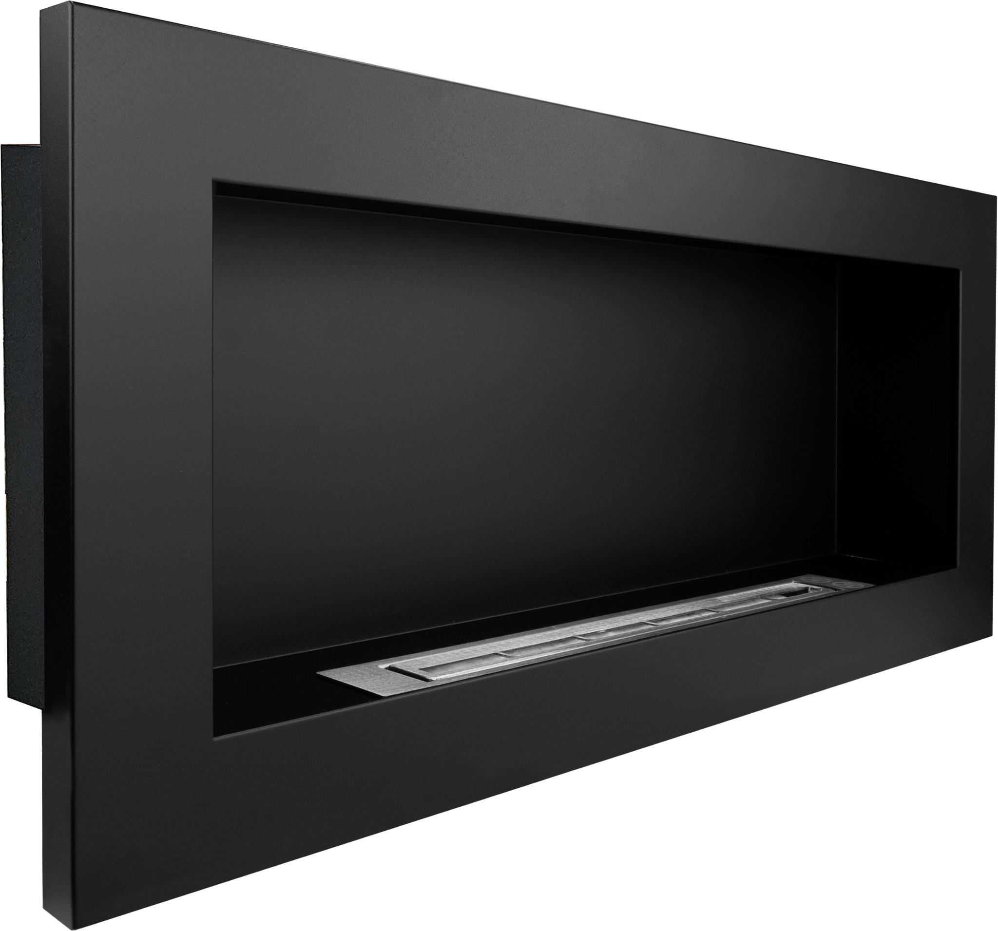 Aflamo Honos Bioethanol Wandkamin schwarz matt mit TÜV-Brenner