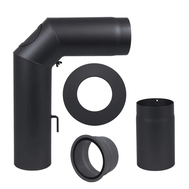 H&M Germany Rohr-Set Standard 150mm 70x45cm schwarz metallic